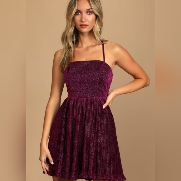 Magenta sparkly dress - Picture 1 of 2